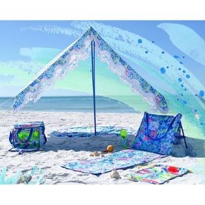 Lilly Pulitzer Boho Beach Tent, Dive In Print
